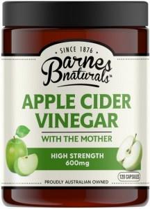 Barnes Naturals Apple Cider Vinegar High Strength 600mg Capsules 120