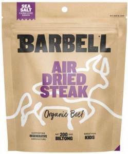 Barbell Burn Sea Salt Air Dried Steak Biltong Organic G/F 200g