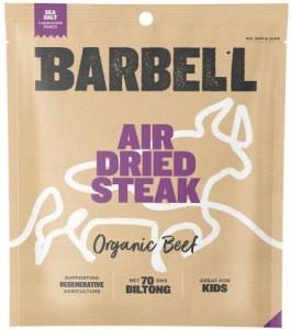 Barbell Burn Sea Salt Air Dried Steak Biltong Organic G/F 70g