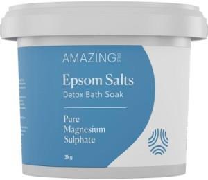 Amazing Oils Epsom Salts Detox Bath Soak Pure Magnesium Sulphate 3kg