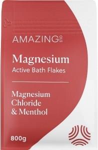 Amazing Oils Magnesium Active Bath Flakes Mag Chloride & Menthol 800g