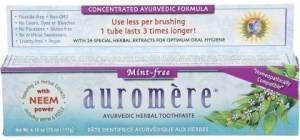 Auromere Toothpaste Ayurvedic Mint Free Fluoride Free 6x117g
