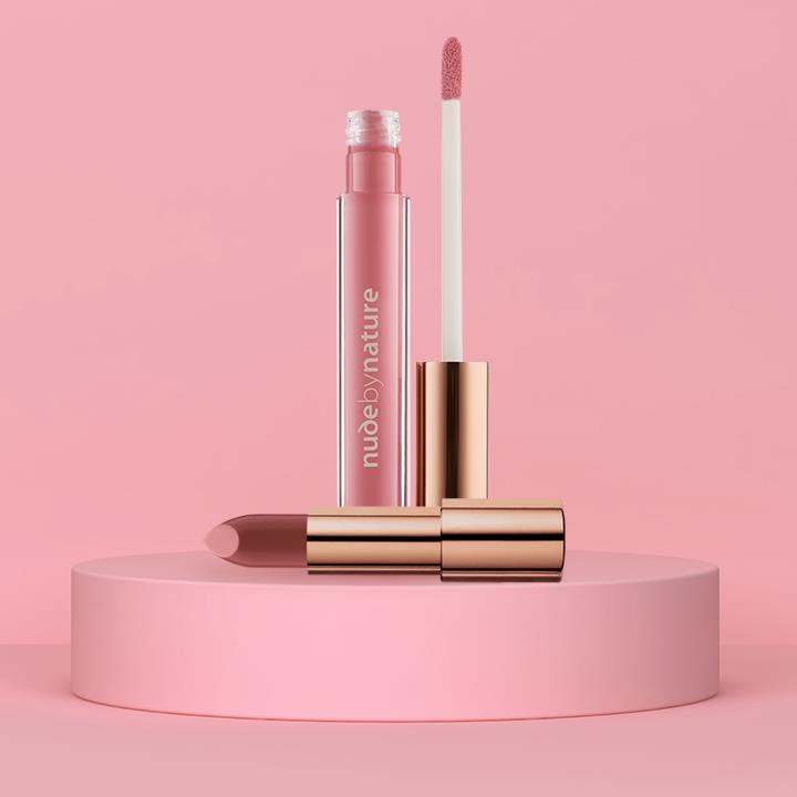 Nude by Nature - Moisture Shine Lipstick & Moisture Infusion Lipgloss Duo 03 Dusty Rose 03 Dusty Rose