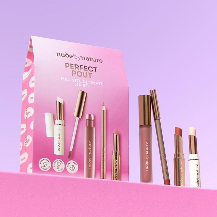 Nude by Nature - Perfect Pout | Full Size Ultimate Lip Set
