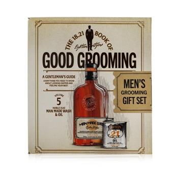 18.21 Man Made Book of Good Grooming Gift Set Volume 5: Noble Oud (Wash 532ml + Oil 60ml ) 2pcs Men's Skincare