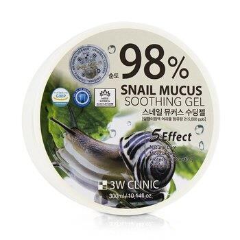 3W Clinic 98% Snail Mucus Soothing Gel 300ml/10.14oz Skincare