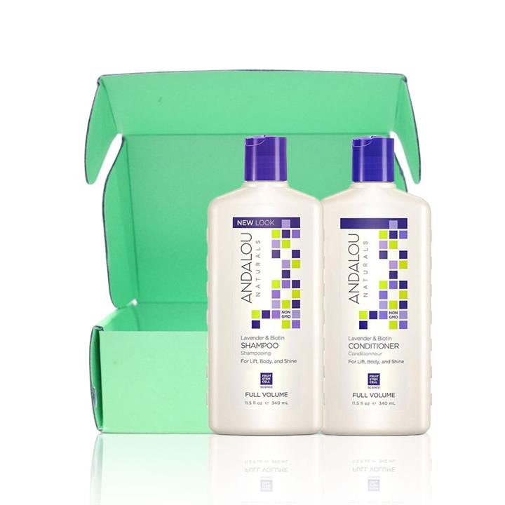 Andalou Naturals Full Volume Lavender & Biotin Shampoo + Conditioner Pack 340ml