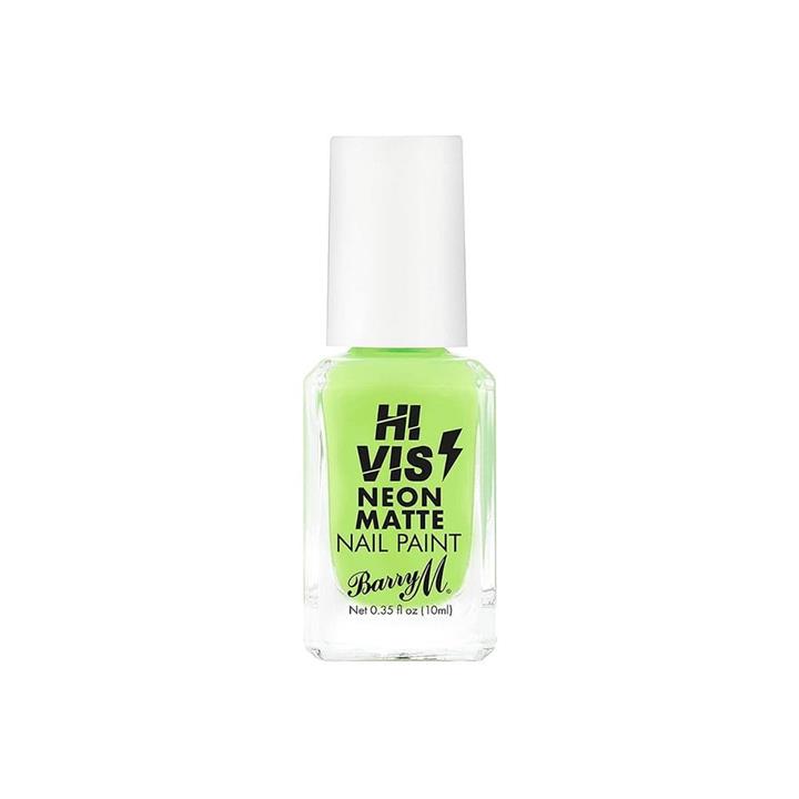 Barry M Hi Vis Neon Matte Nail Polish Lime Spark 10ml