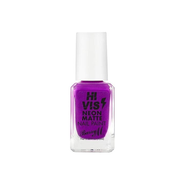 Barry M Hi Vis Neon Matte Nail Polish Purple Thrill 10ml