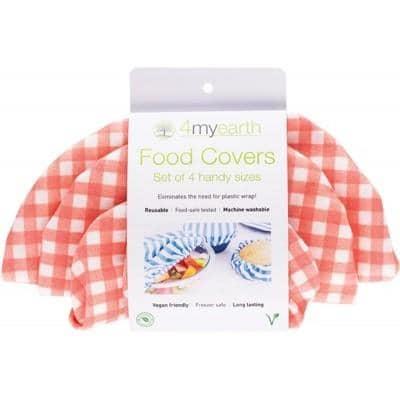 4myearth - Food Cover - Red Gingham (4 Pack)