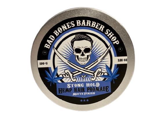 Bad Bones Barber Shop Strong Hold Hemp Hair Pomade 110g