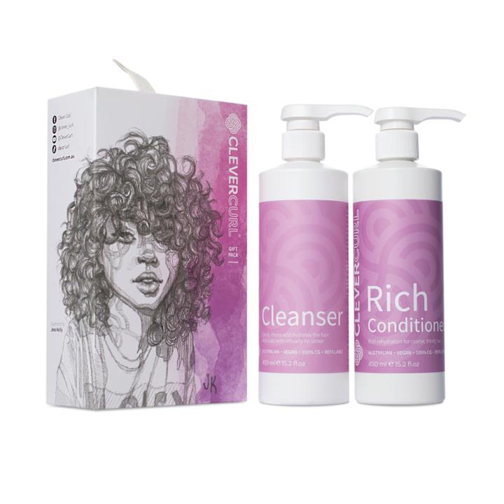 Clever Curl Cleanser & Rich Conditioner Duo Pack