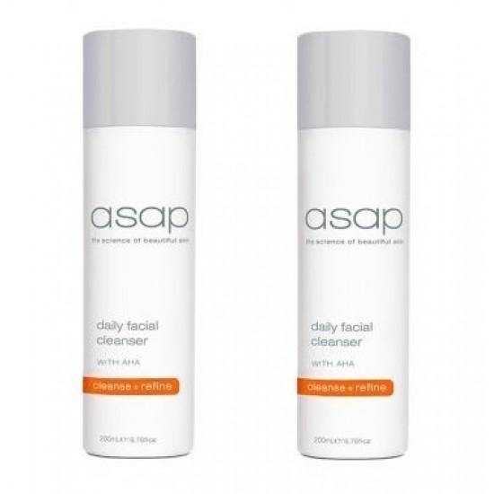 ASAP Duo Pack - 2X ASAP Daily Facial Cleanser with AHA - 200ml