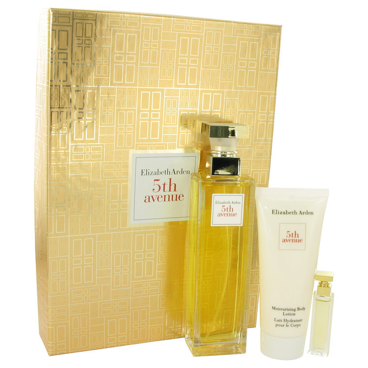 5th Avenue Gift Set -- Gift Set - 4.2 oz Eau De Parfum Spray + .12 oz Mini + 3.3 oz Body Lotion for Women
